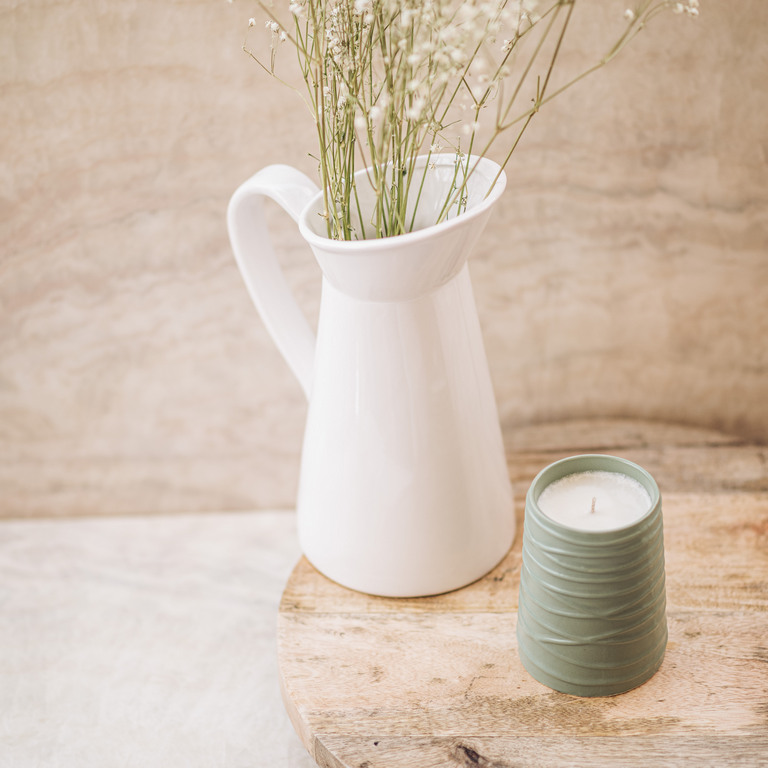 Αρωματικό φυτικό κερί σόγιας Αρωματικό φυτικό κερί σόγιας Κεραμικό δοχείο – Vintage green