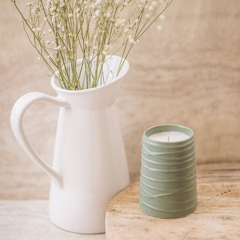 Αρωματικό φυτικό κερί σόγιας Αρωματικό φυτικό κερί σόγιας Κεραμικό δοχείο – Vintage green